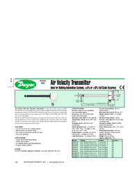 Thumbnail of document Data Sheet - AVU Air Velocity Transmitter